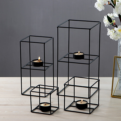 

soft time european creative candle holder geometric line bracket candle holder home interior decoration decoration props