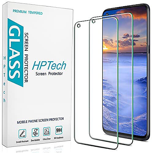 

2-pack tempered glass for oneplus nord n100 screen protector, easy to install, bubble free, 9h hardness