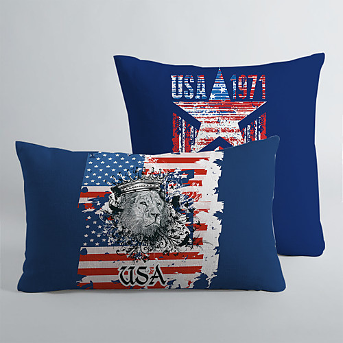 

Independence Day Double Side Cushion Cover 2PC Soft Decorative Square Throw Pillow Cover Cushion Case Pillowcase for Bedroom Livingroom Superior Quality Machine Washable Outdoor Cushion for Sofa Couch Bed Chair