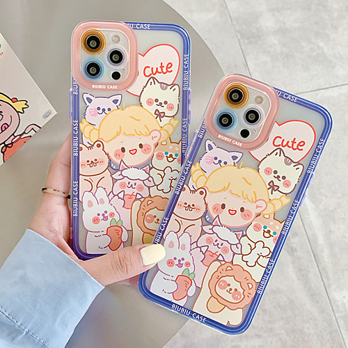 

Phone Case For Apple Back Cover iPhone 12 Pro Max 11 SE 2020 X XR XS Max 8 7 Shockproof Dustproof Cartoon Graphic TPU