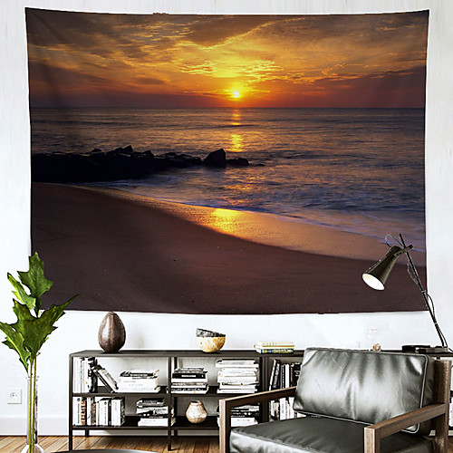 

Landscape Sunset Wall Tapestry Art Decor Blanket Curtain Hanging Home Bedroom Living Room Decoration Polyester
