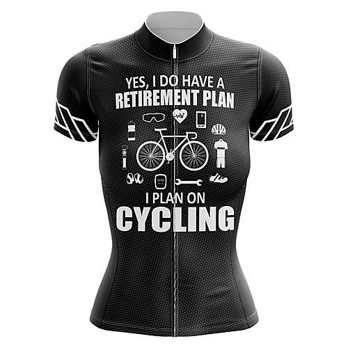 

21Grams Women's Short Sleeve Cycling Jersey Summer Spandex Black Bike Top Mountain Bike MTB Road Bike Cycling Quick Dry Moisture Wicking Sports Clothing Apparel / Stretchy / Athleisure