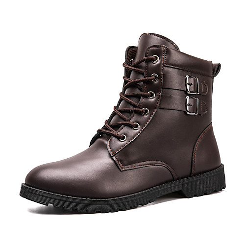 

Men's Boots Fashion Boots Cowboy Western Boots Martin Boots Casual Vintage Classic Daily Outdoor PU Synthetics Non-slipping Height-increasing Shock Absorbing Booties / Ankle Boots Black Brown Color
