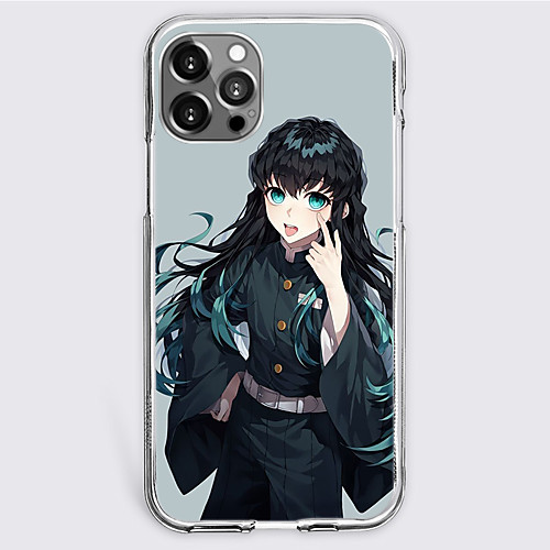 

Demon Slayer: Kimetsu no Yaiba Cartoon Characters Phone Case For Apple iPhone 12 Pro Max 11 SE 2020 X XR XS Max 8 7 Unique Design Protective Case Shockproof Dustproof Back Cover TPU