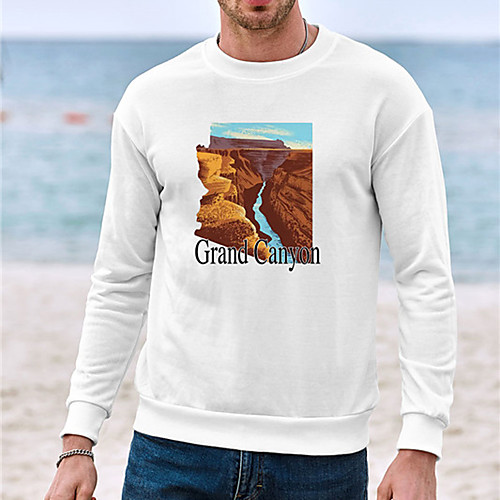 

Men's Unisex Sweatshirt Scenery Graphic Prints Tires Casual Daily Holiday Hot Stamping Casual Designer Hoodies Sweatshirts White