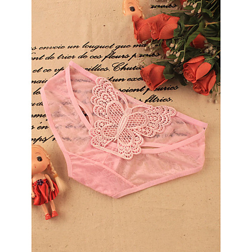 

Women's Lace / Hole Brief Micro-elastic Low Waist 1 PC Light Blue One-Size