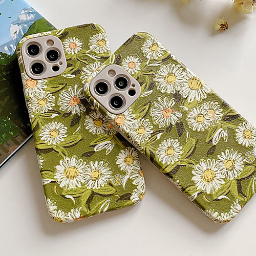 

Phone Case For Apple Back Cover iPhone 12 Pro Max 11 SE 2020 X XR XS Max 8 7 Shockproof Dustproof Geometric Pattern Flower TPU