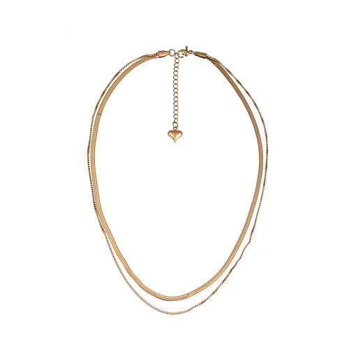 

lureme Women Dainty Choker Chain Necklace 14K Gold Chain Necklace Bracelet Set