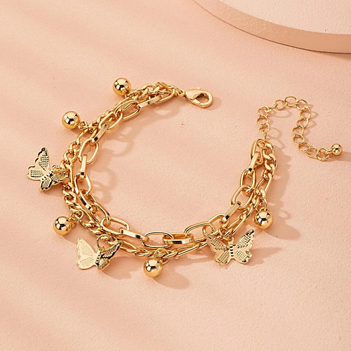 

Women's Bracelet Classic Wedding Butterfly European Trendy Cute Sweet Alloy Bracelet Jewelry Gold For Party Evening Gift Date Birthday