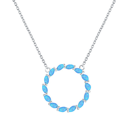 

Women's Blue White Synthetic Opal Choker Necklace Pendant Necklace Drop Simple Ethnic Fashion European Alloy 50-55 cm Necklace Jewelry 1pc For Party Evening Street Prom Birthday Party Festival