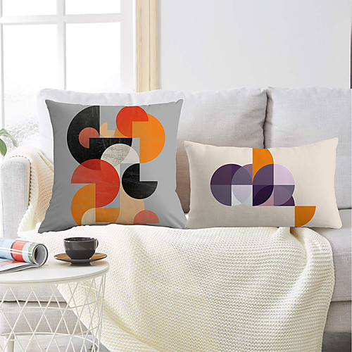 

Geometric Double Side Cushion Cover 2PC Soft Decorative Square Throw Pillow Cover Cushion Case Pillowcase for Bedroom Livingroom Superior Quality Machine Washable Outdoor Cushion for Sofa Couch Bed Chair