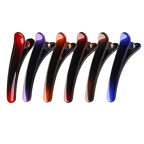 

5pcs Women's Hairpin 5cm For Formal Festival Family Birthday Classic Plastic Chocolate