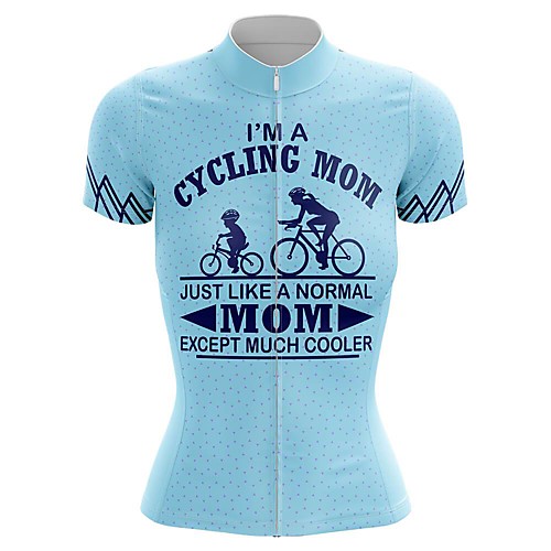 

21Grams Women's Short Sleeve Cycling Jersey Summer Spandex Blue Bike Top Mountain Bike MTB Road Bike Cycling Quick Dry Moisture Wicking Sports Clothing Apparel / Stretchy / Athleisure