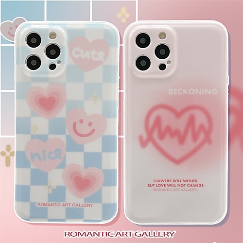 

Phone Case For Apple Back Cover iPhone 12 Pro Max 11 SE 2020 X XR XS Max 8 7 Shockproof Dustproof Color Gradient Heart TPU