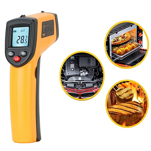 

BENETECH GM320 Infrared Thermometer (Not for Human) Industrial Pyrometer Temperature Gun Digital Laser Thermometer-58℉~716℉ (-50~380℃)