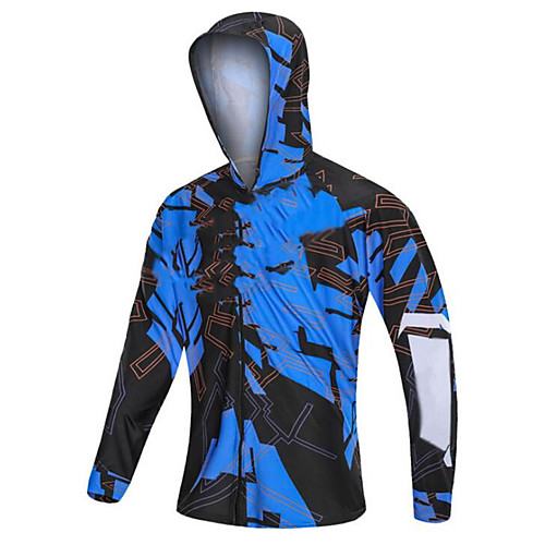 

CAWANFLY Men's Hoodie Jacket Fishing Jacket Outdoor Long Sleeve UPF50 UV Protection Quick Dry Waterproof Zipper Lightweight Jacket Top Autumn / Fall Spring Summer Athleisure Fishing Camping & Hiking