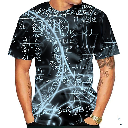 

Men's T shirt Graphic Letter Print Short Sleeve Daily Tops Streetwear White Black Blue