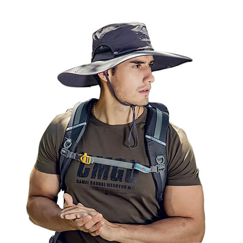 

Adults' Wide Brim Sun Hat Bucket Hat Waterproof UPF50 UV Protection Summer Mesh Hat for Fishing Camping & Hiking / Quick Dry