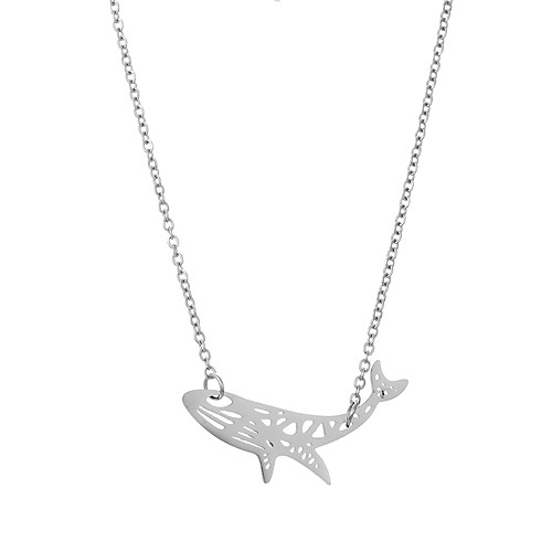 

lureme Cute Stainless Steel Dinosaur Necklace Koala Necklace Whale Necklace for Women