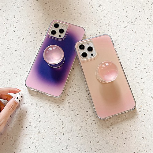 

Phone Case For Apple Back Cover iPhone 12 Pro Max 11 SE 2020 X XR XS Max 8 7 Shockproof Dustproof with Stand Color Gradient TPU