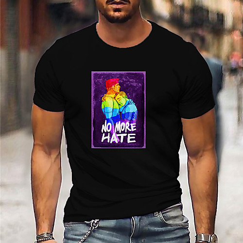 

Men's Unisex Tee T shirt Shirt Hot Stamping Cartoon Graphic Prints Print Short Sleeve Casual Tops Cotton Basic Designer Big and Tall Black