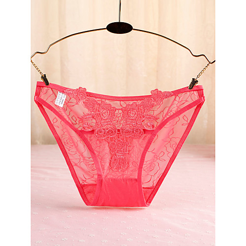 

Women's Hole Sexy Brief Micro-elastic Low Waist 1 PC Blue One-Size