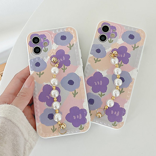 

Phone Case For Apple Back Cover iPhone 12 Pro Max 11 SE 2020 X XR XS Max 8 7 Shockproof Dustproof Graphic Flower TPU