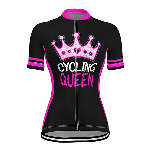 

21Grams Women's Short Sleeve Cycling Jersey Summer Spandex Black Crown Bike Top Mountain Bike MTB Road Bike Cycling Quick Dry Moisture Wicking Sports Clothing Apparel / Stretchy / Athleisure