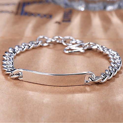 

Rich Long Men's Chain Bracelet Hollow Out Fashion Fashion Copper Bracelet Jewelry Silver For Christmas Party Evening Gift Formal Date