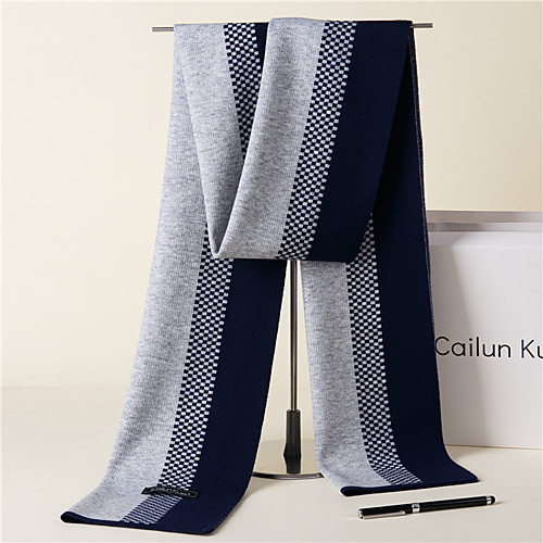 

Men's Rectangle Scarf Daily As Per Picture Scarf Color Block