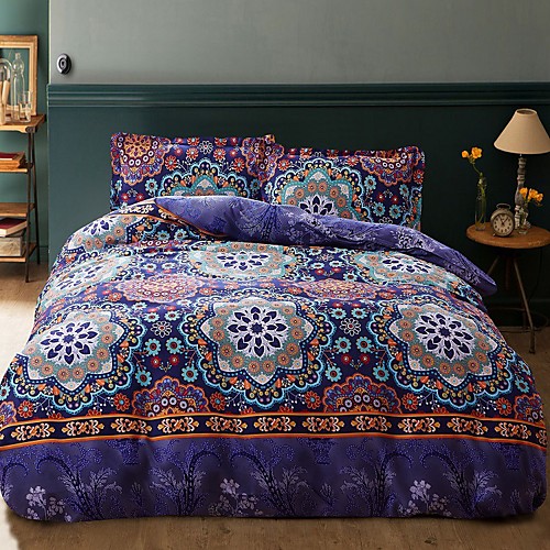 

Two person set of 4 pieces reactive printing and dyeing bedding