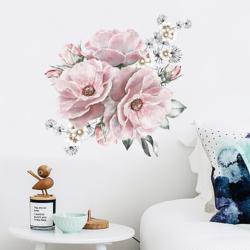 

Floral Plants Wall Stickers Bedroom Removable PVC Home Decoration Wall Decal 1pc
