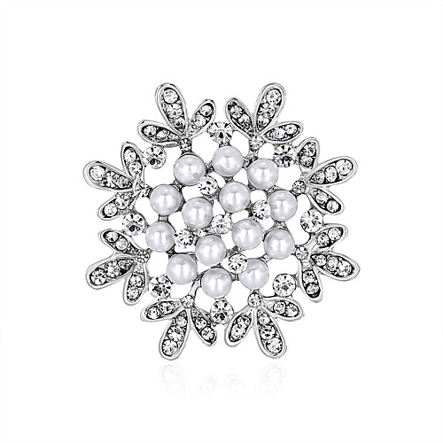 

Snowflake Temperament Pearl Corsage Brooch Fashion Brooch