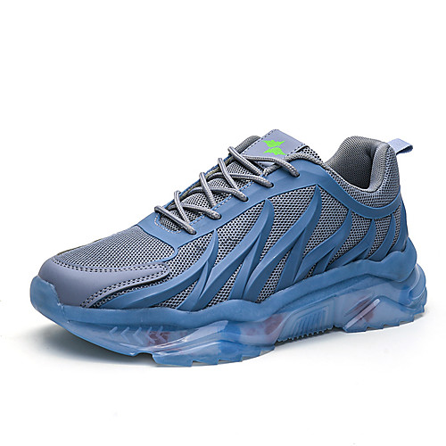 

Men's Trainers Athletic Shoes Sporty Look Casual Athletic Running Shoes Tissage Volant Breathable Non-slipping Wear Proof Blue White Black Spring