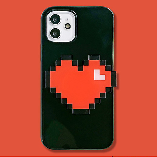 

Phone Case For Apple Back Cover iPhone 12 Pro Max 11 SE 2020 X XR XS Max 8 7 Shockproof Dustproof with Stand Heart Solid Colored TPU