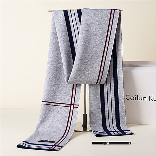 

Men's Rectangle Scarf Daily As Per Picture Scarf Striped