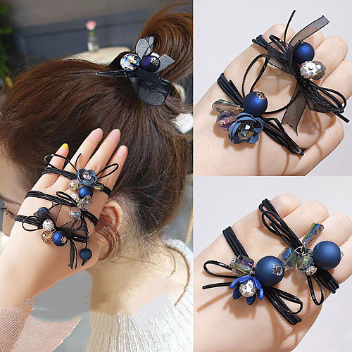 

Hair Band Suit Adult Temperament Hair Rope 6-piece Set of High Elastic Tie Hair Elastic Flower Hair Accessories