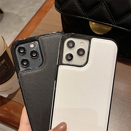 

Phone Case For Apple Back Cover iPhone 12 Pro Max 11 SE 2020 X XR XS Max 8 7 Shockproof Dustproof Solid Colored PU Leather