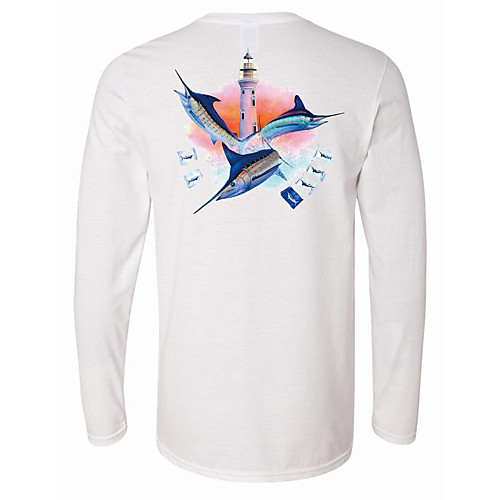 

CAWANFLY Men's Fishing Shirt Outdoor Long Sleeve UPF50 UV Protection Quick Dry Lightweight Breathable Top Autumn / Fall Spring Summer Athleisure Fishing Camping & Hiking White / Micro-elastic