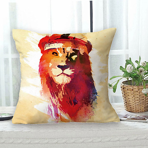 

Lion Double Side Cushion Cover 1PC Soft Decorative Square Throw Pillow Cover Cushion Case Pillowcase for Bedroom Livingroom Superior Quality Machine Washable Outdoor Cushion for Sofa Couch Bed Chair