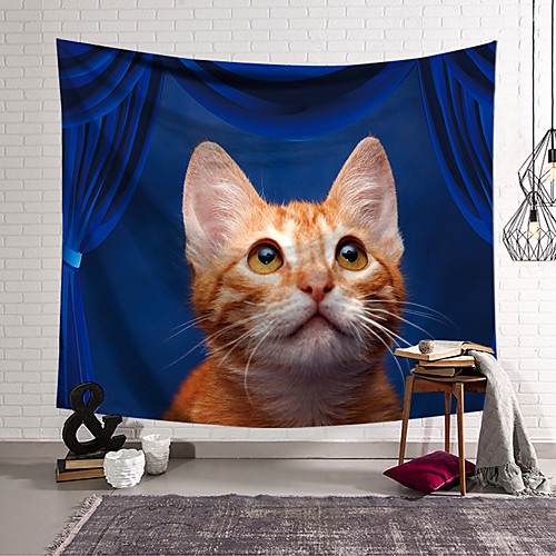 

Circus Curtain Wall Tapestry Art Decor Blanket Curtain Hanging Home Bedroom Living Room Decoration Cat