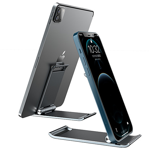 

Phone Holder Stand Mount Desk Phone Holder Phone Desk Stand Adjustable Silicone Aluminum Alloy Phone Accessory iPhone 12 11 Pro Xs Xs Max Xr X 8 Samsung Glaxy S21 S20 Note20
