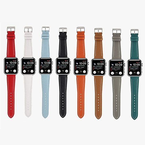 

Smart Watch Band for Apple iWatch 1 pcs Classic Buckle Business Band Genuine Leather Replacement Wrist Strap for Apple Watch Series SE / 6/5/4/3/2/1