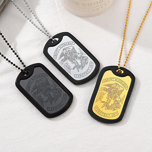 

Women's Men's Pendant Necklace Necklace Classic Totem Series Fashion Classic Stainless Steel Silicone Silver Gold Black 58 cm Necklace Jewelry 1pc For Gift Birthday Party Festival / Charm Necklace