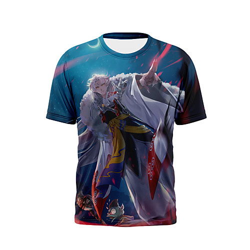 

Inspired by InuYasha Cosplay Anime Cartoon 100% Polyester Print 3D Harajuku Graphic T-shirt For Women's / Men's