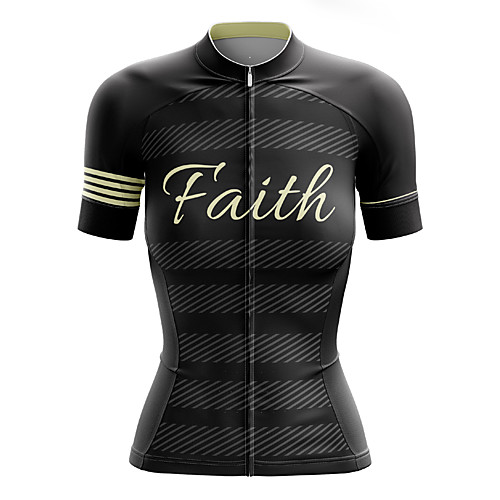 

21Grams Women's Short Sleeve Cycling Jersey Summer Spandex Black Stripes Bike Top Mountain Bike MTB Road Bike Cycling Quick Dry Moisture Wicking Sports Clothing Apparel / Stretchy / Athleisure