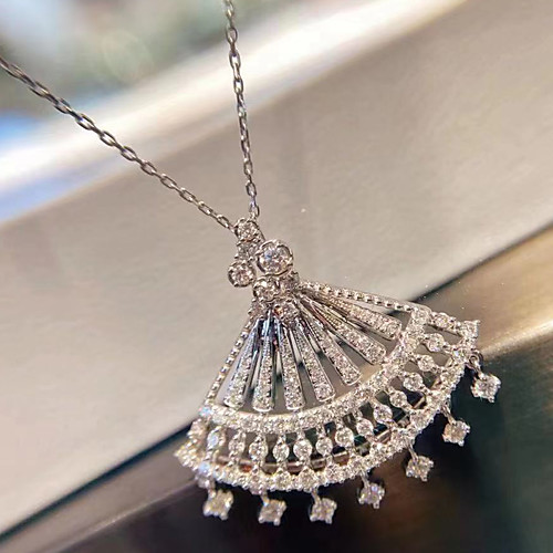 

Women's Clear AAA Cubic Zirconia Choker Necklace Tassel Asian Luxury Elegant Korean Brass Silver 50 cm Necklace Jewelry 1pc For Wedding Party Evening