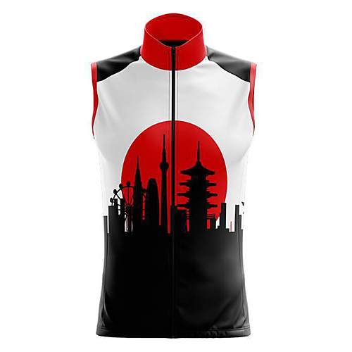 

21Grams Women's Sleeveless Cycling Jersey Summer Spandex Black / Red National Flag Bike Top Mountain Bike MTB Road Bike Cycling Quick Dry Moisture Wicking Sports Clothing Apparel / Stretchy