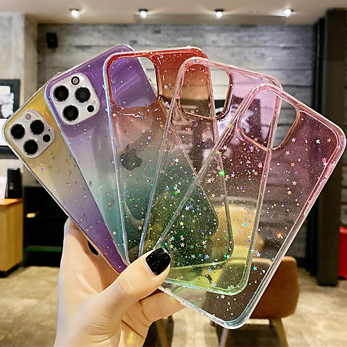 

Phone Case For Apple Back Cover iPhone 12 Pro Max 11 SE 2020 X XR XS Max 8 7 Shockproof Dustproof Color Gradient TPU