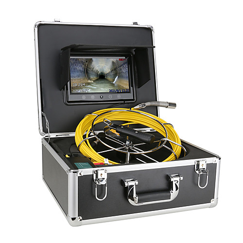 

DVR Monitor 20M Sewer Pipe Inspection Video Camera with Meter Counter Auto Self Leveling 512HZ Transmitter Pipe Locator